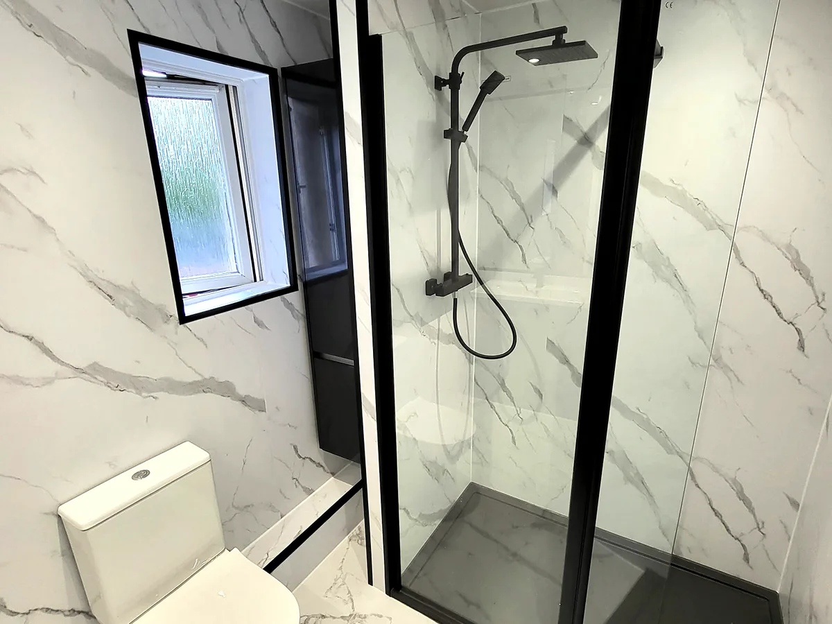 Ensuite bathroom after renovation